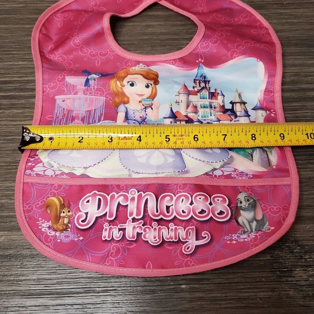 Disney Baby SOFIA THE FIRST Water Resistant Feeding Toddler Bib W/ Pocket Catch